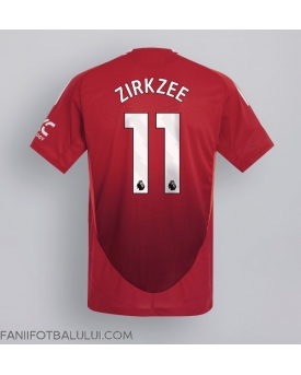 Manchester United Joshua Zirkzee #11 Tricou Fotbal Replică 2024-25 Barbati Acasa